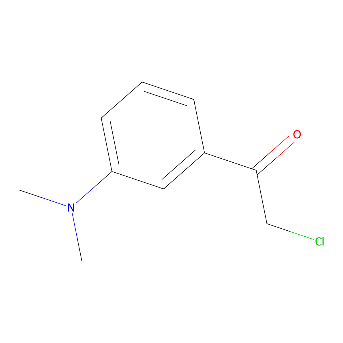 2-Chloro-1-[3-(dimethylamino)phenyl]ethan-1-one molecular structure, CAS 439807-18-8