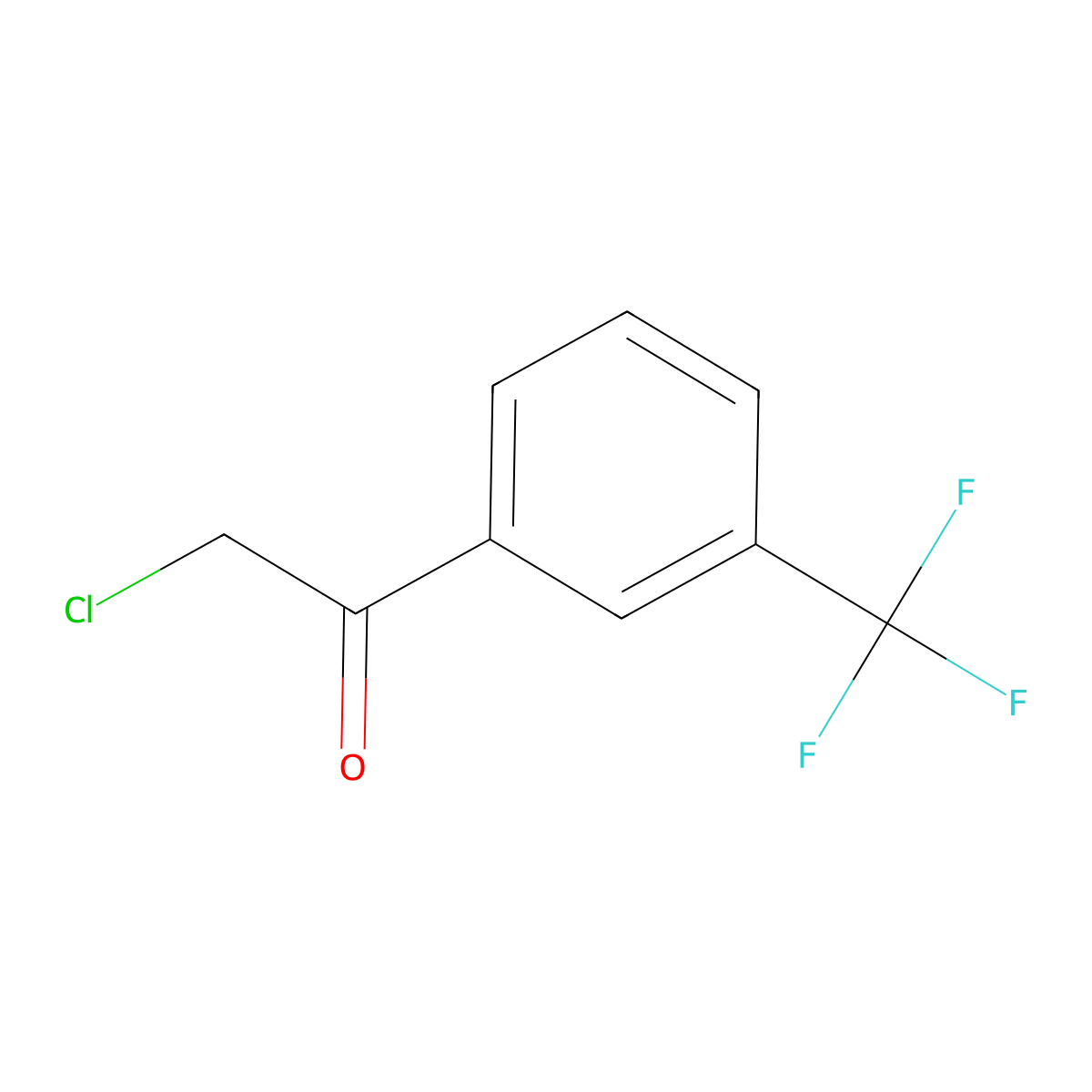 2-Chloro-1-[3-(trifluoromethyl)phenyl]ethan-1-one molecular structure, CAS 439807-20-2