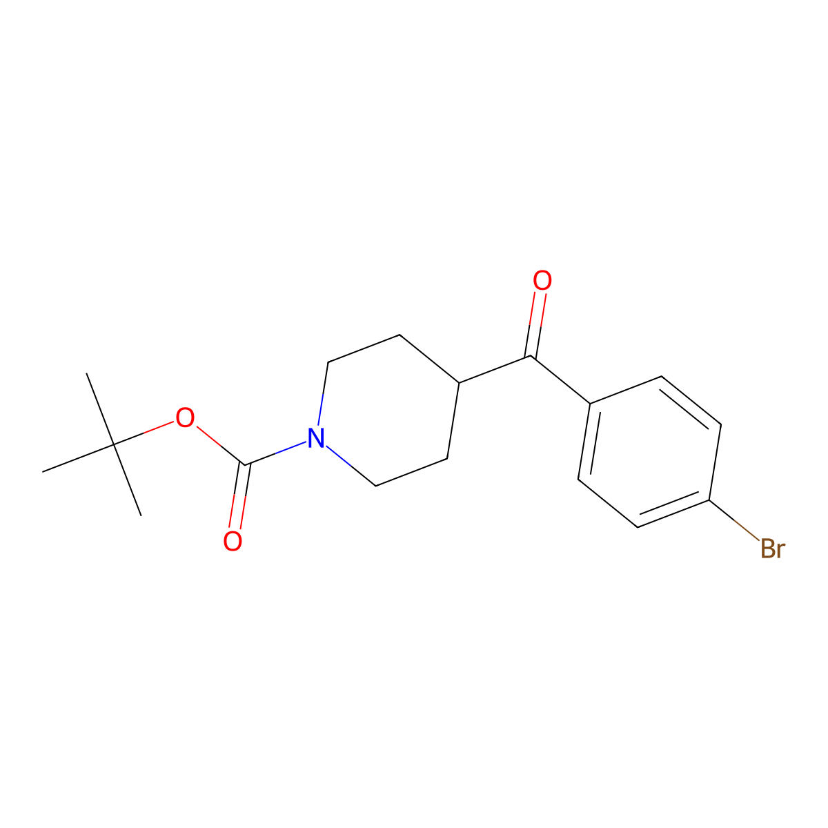 1-Boc-4-(4-Bromobenzoyl)piperidine molecular structure, CAS 439811-37-7