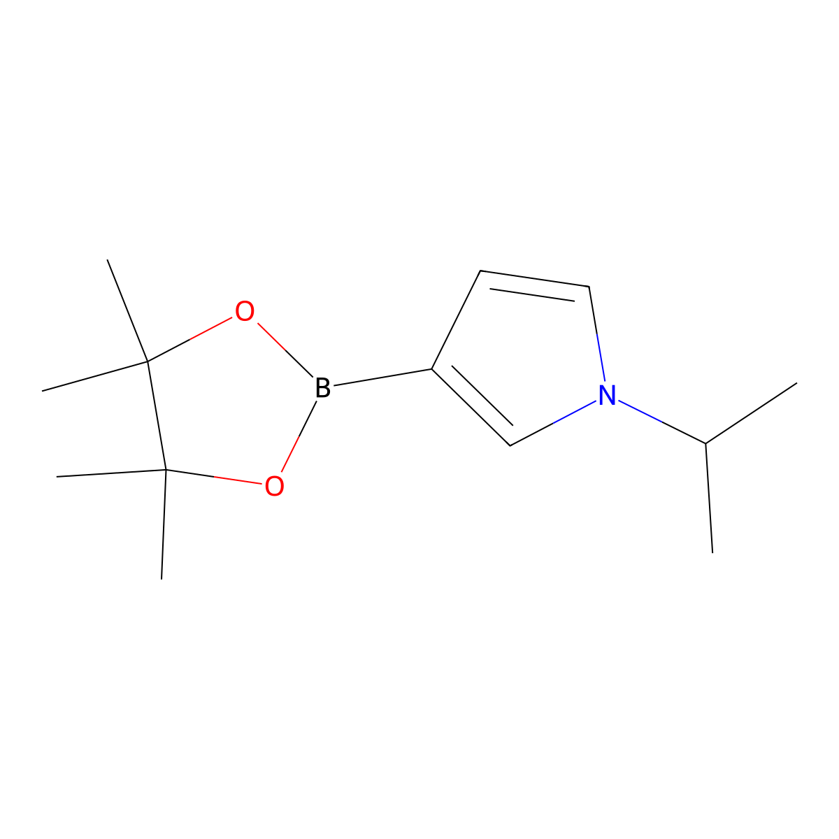 1-(1-Methylethyl)-3-(4,4,5,5-tetramethyl-1,3,2-dioxaborolan-2-yl)-1H-pyrrole molecular structure, CAS 439813-84-0