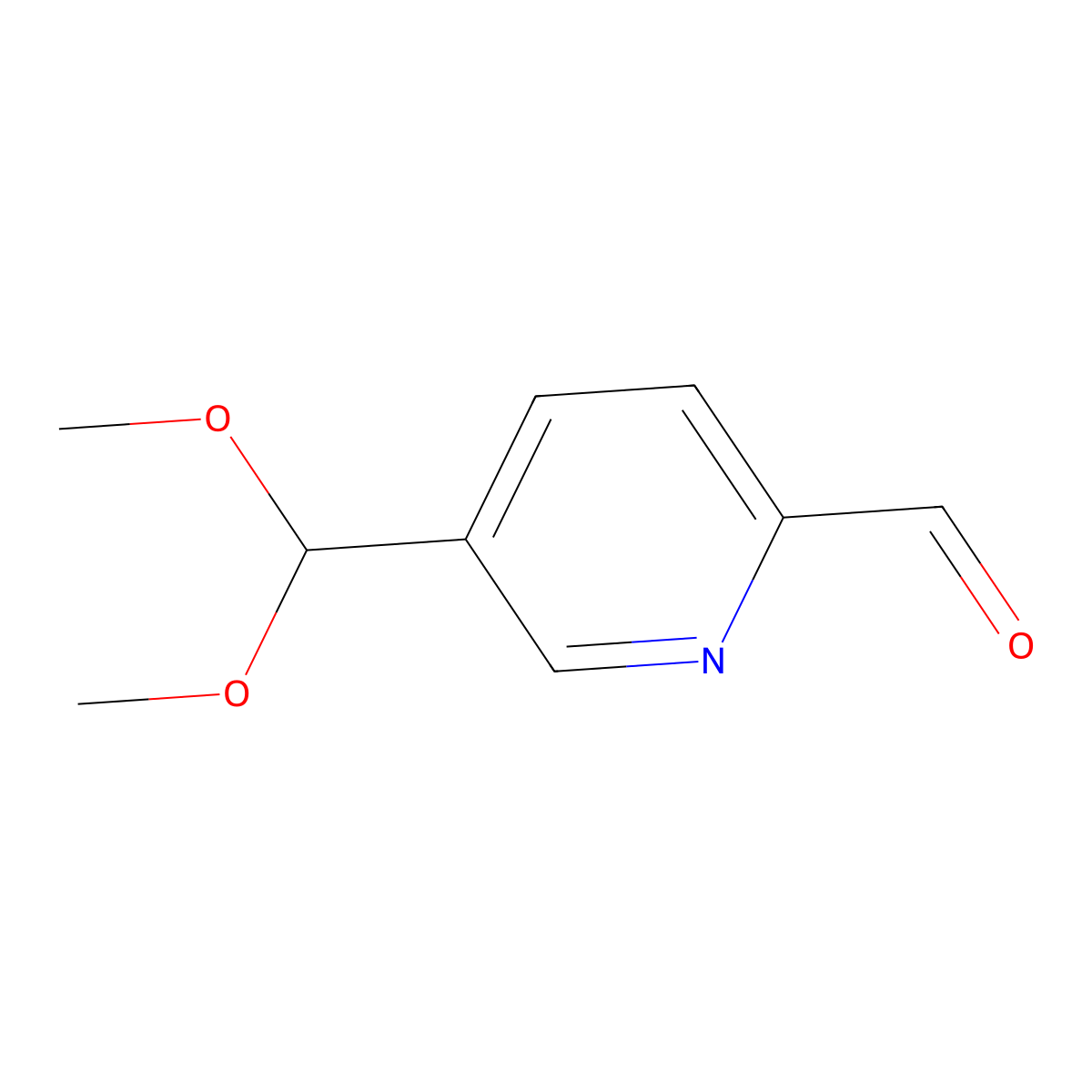 5-(Dimethoxymethyl)picolinaldehyde molecular structure, CAS 439814-84-3