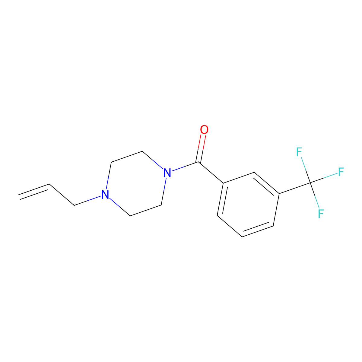 (4-Prop-2-enylpiperazin-1-yl)-[3-(trifluoromethyl)phenyl]methanone molecular structure, CAS 439852-40-1