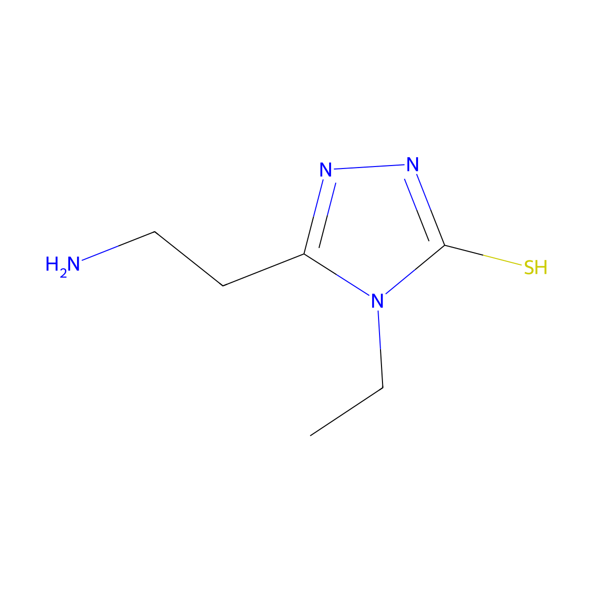 5-(2-Aminoethyl)-4-ethyl-4H-1,2,4-triazole-3-thiol molecular structure, CAS 439855-12-6