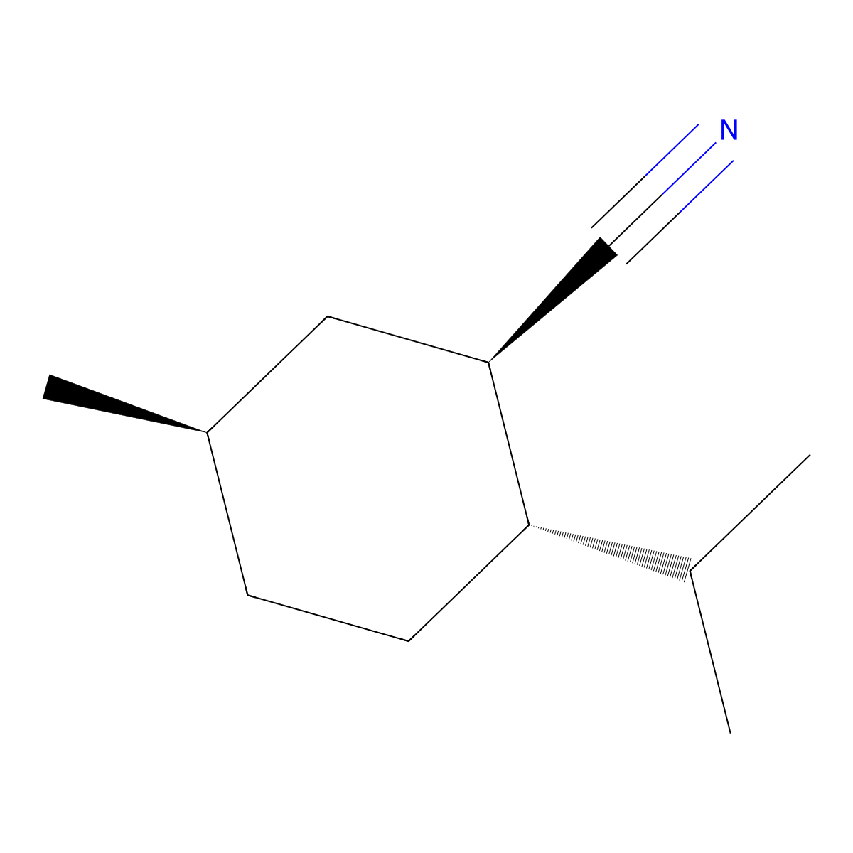 (1R,2S,5R)-2-Isopropyl-5-methylcyclohexanecarbonitrile molecular structure, CAS 439924-29-5