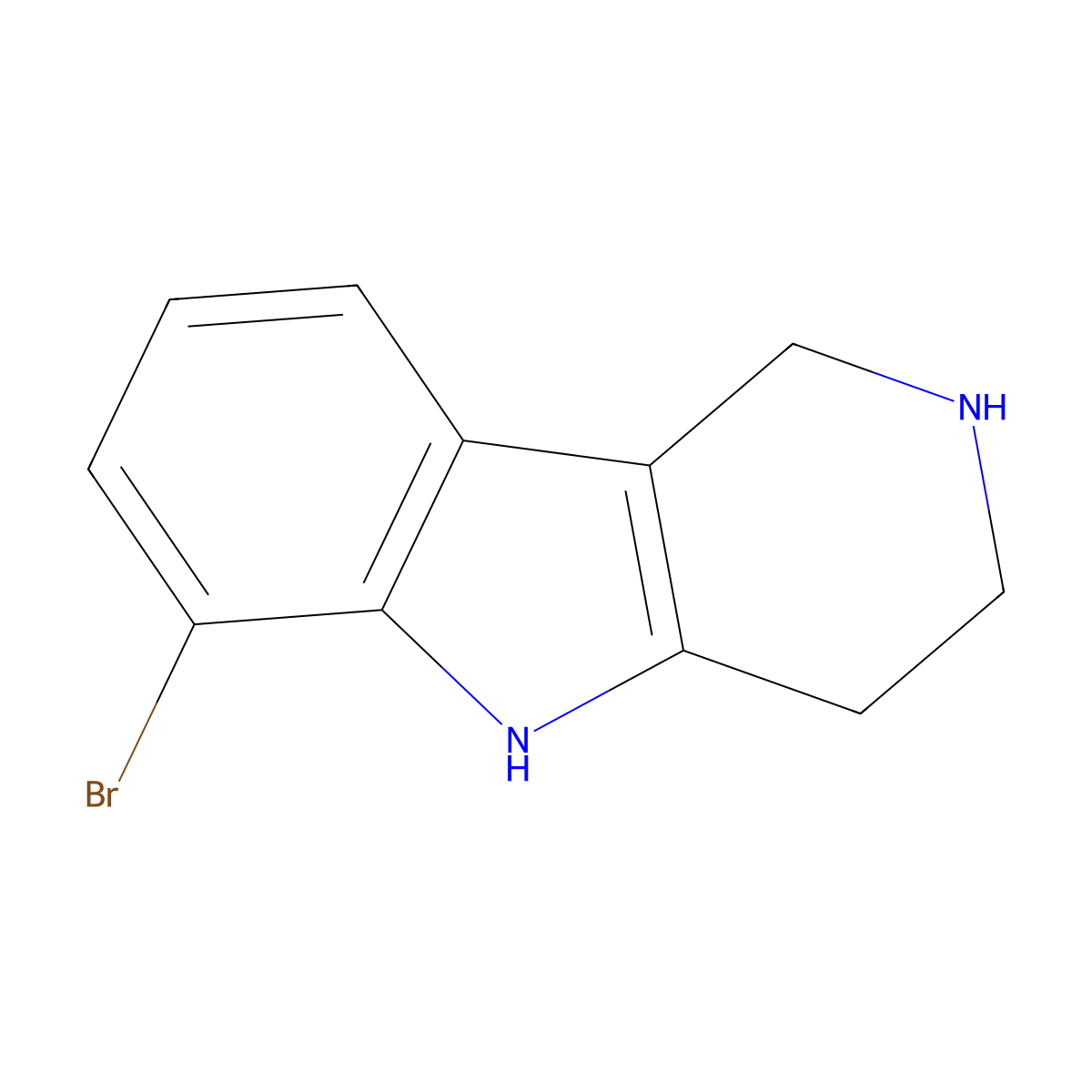 6-bromo-2,3,4,5-tetrahydro-1H-pyrido[4,3-b]indole molecular structure, CAS 439928-25-3