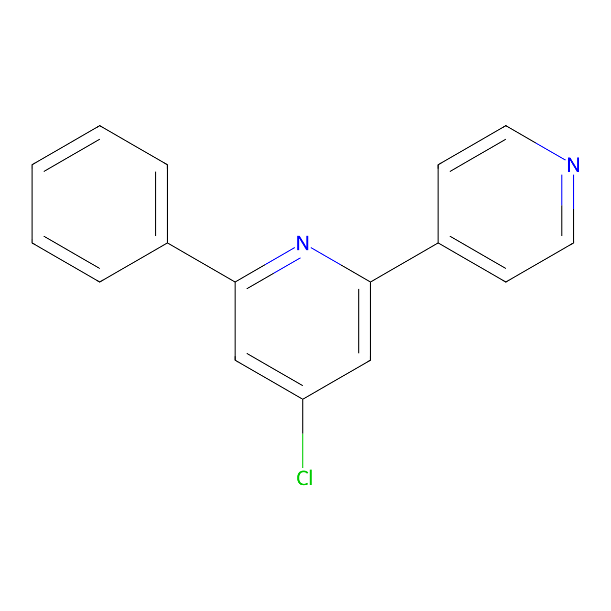 4-Chloro-6-phenyl-2,4'-bipyridine molecular structure, CAS 439929-26-7