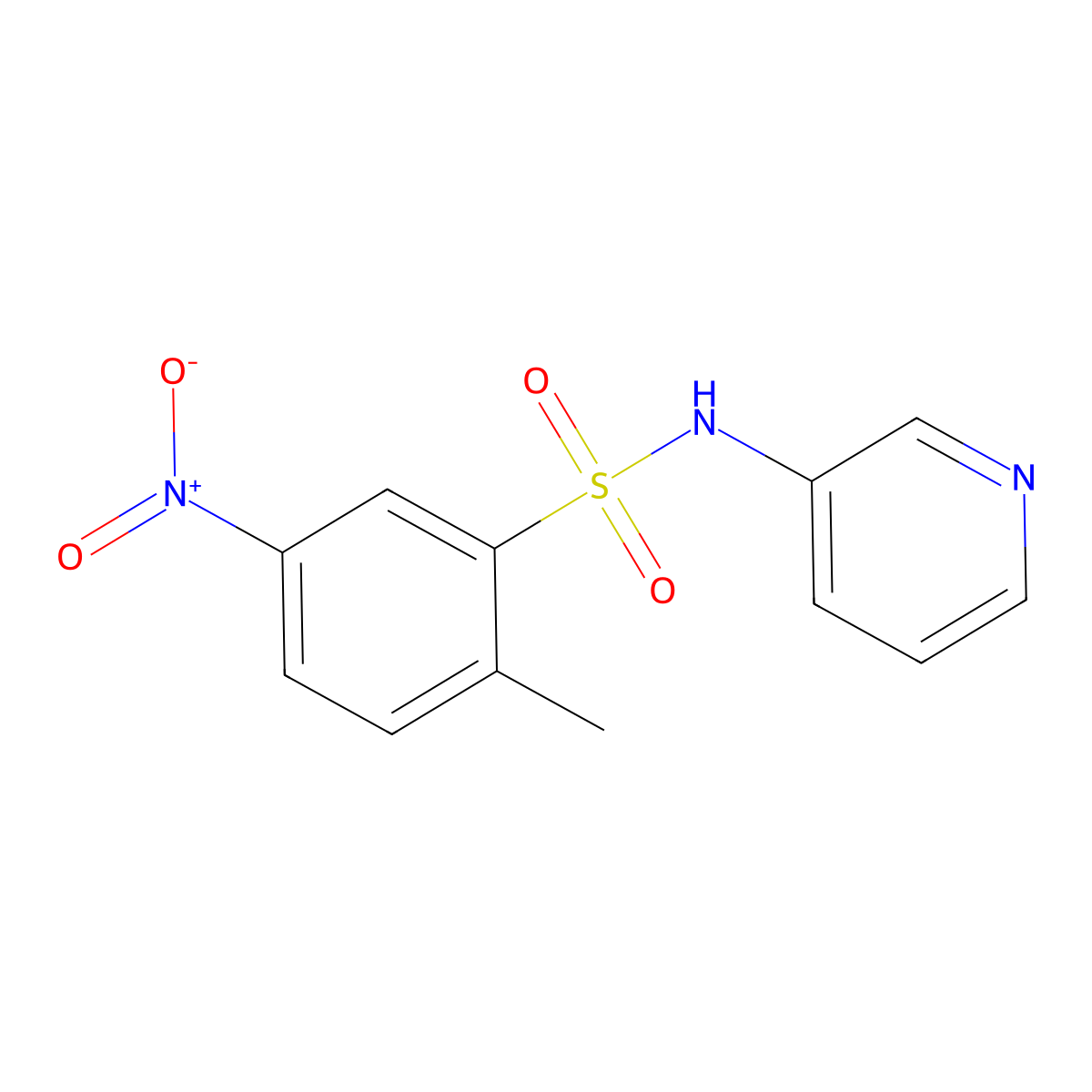 2-methyl-5-nitro-N-(pyridin-3-yl)benzene-1-sulfonamide molecular structure, CAS 439934-05-1
