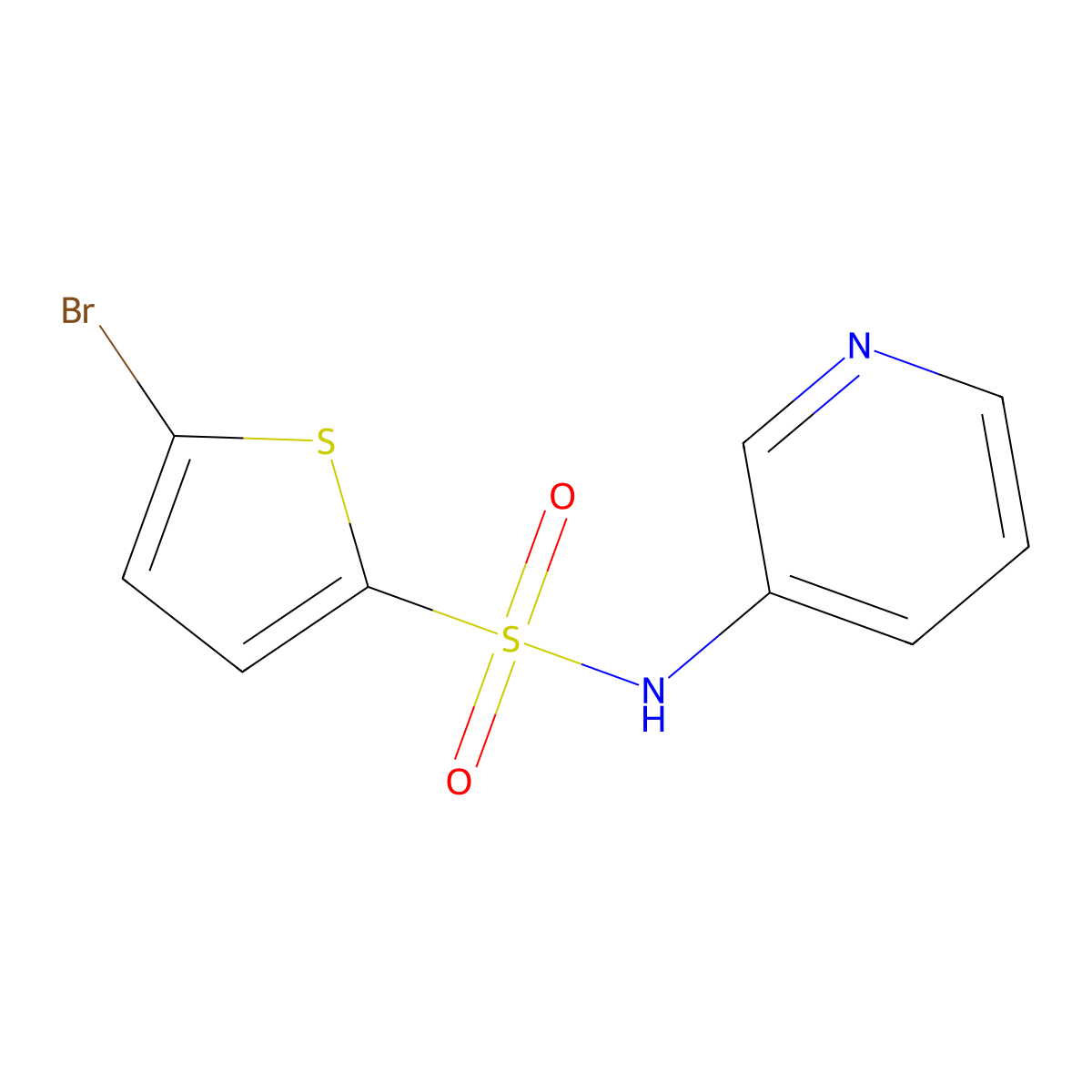 5-bromo-N-(pyridin-3-yl)thiophene-2-sulfonamide molecular structure, CAS 439934-18-6