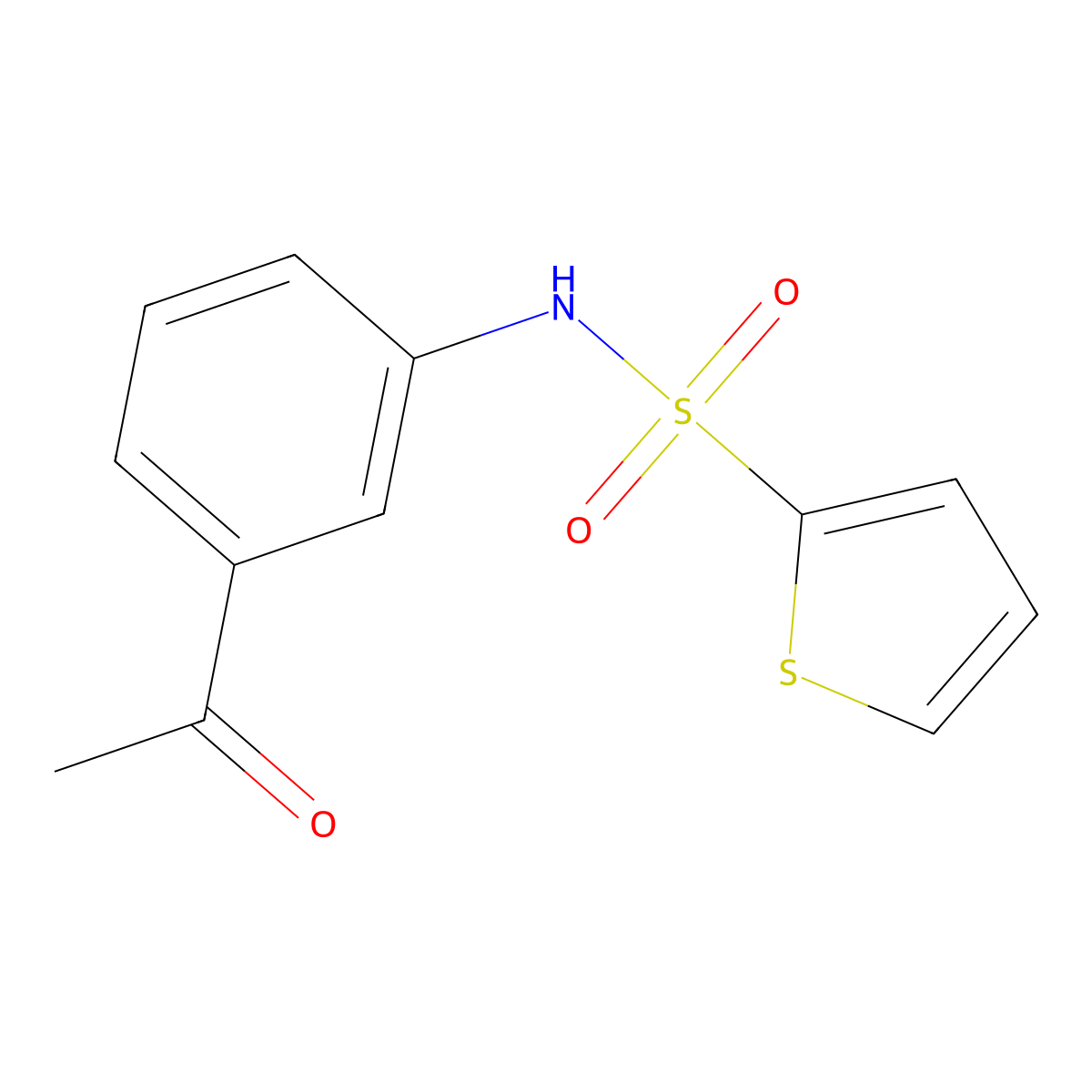 N-(3-acetylphenyl)thiophene-2-sulfonamide molecular structure, CAS 439934-51-7