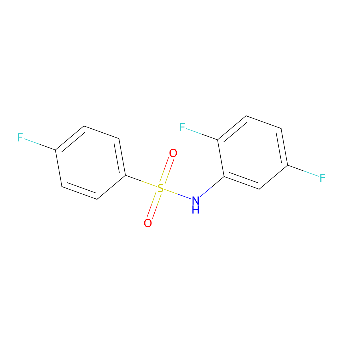 N-(2,5-difluorophenyl)-4-fluorobenzenesulfonamide molecular structure, CAS 439934-66-4