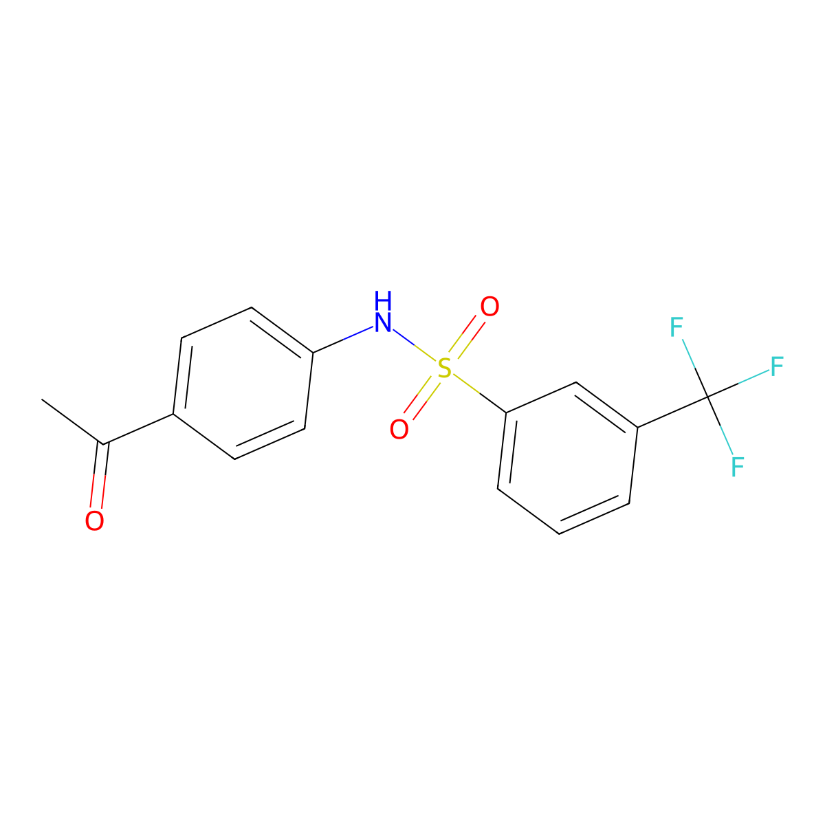 N-(4-acetylphenyl)-3-(trifluoromethyl)benzenesulfonamide molecular structure, CAS 439934-75-5