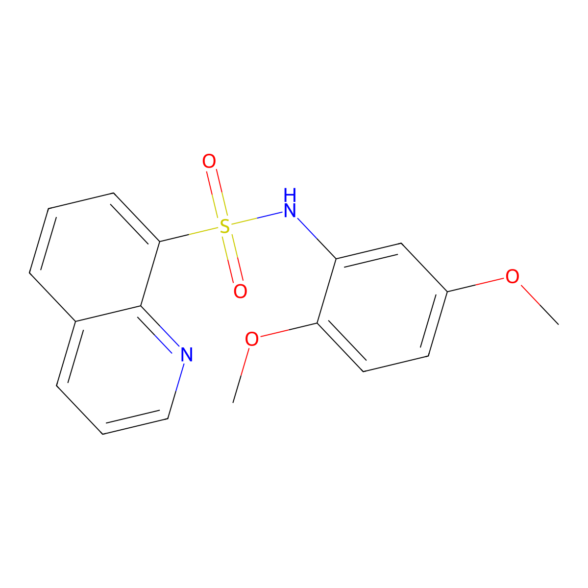 N-(2,5-dimethoxyphenyl)quinoline-8-sulfonamide molecular structure, CAS 439934-92-6