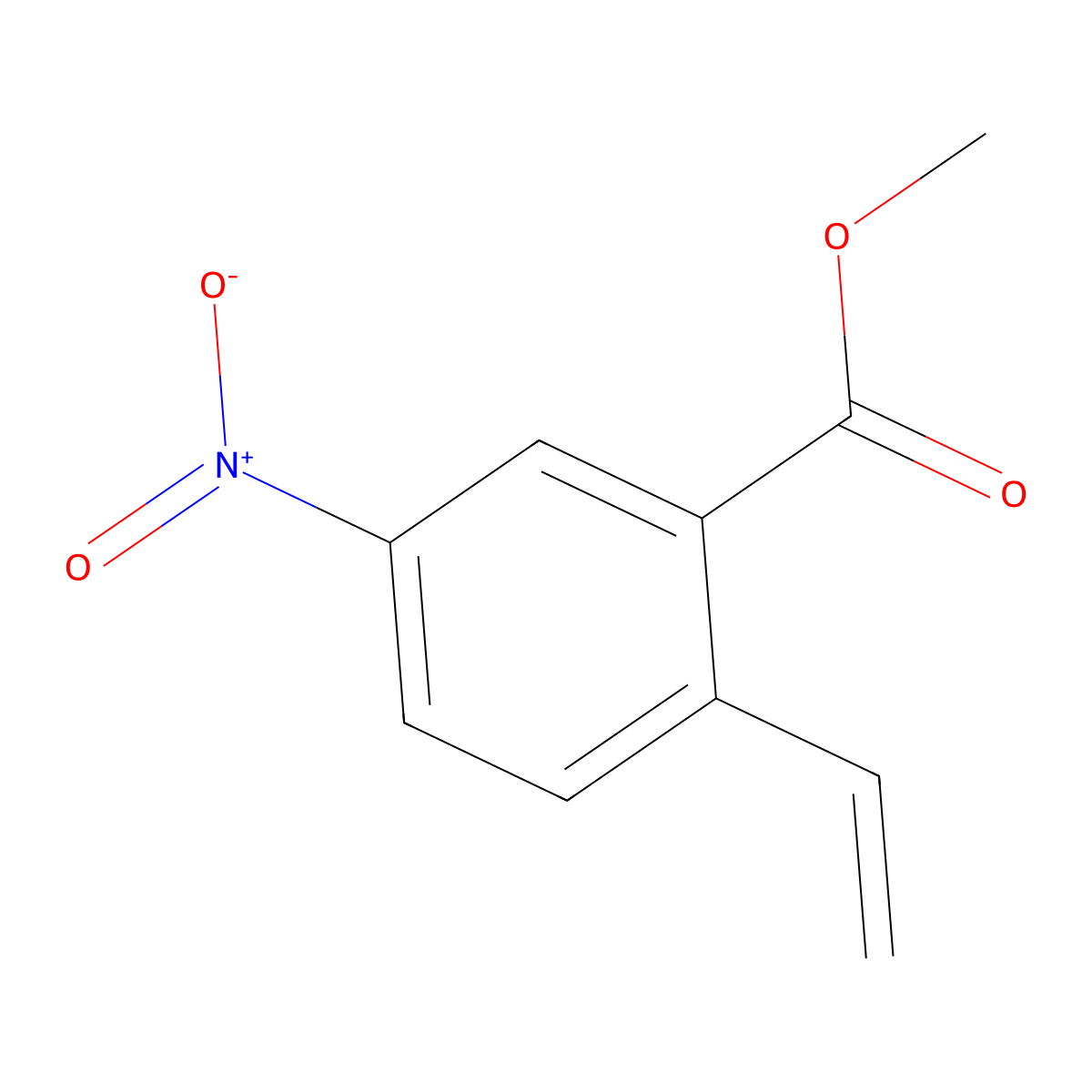 Methyl 5-nitro-2-vinylbenzoate molecular structure, CAS 439937-53-8