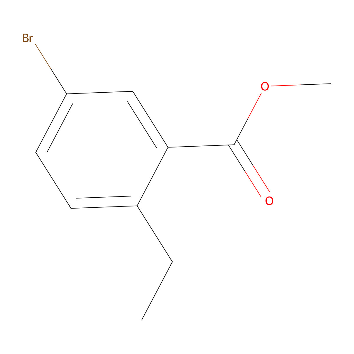 Methyl 5-bromo-2-ethylbenzoate molecular structure, CAS 439937-54-9