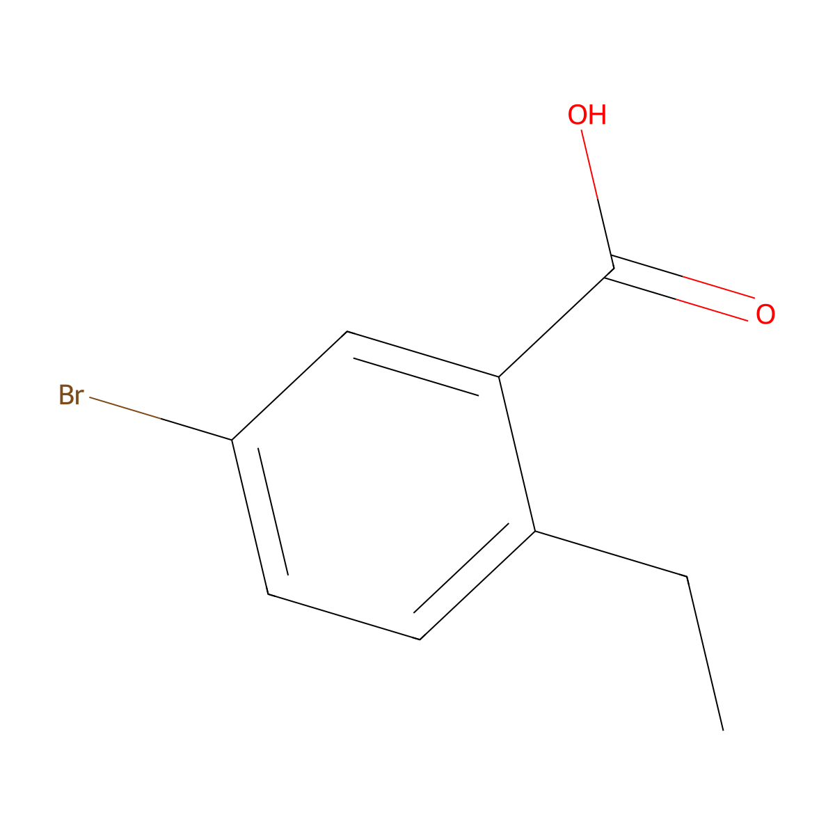 5-Bromo-2-ethylbenzoic acid molecular structure, CAS 439937-55-0