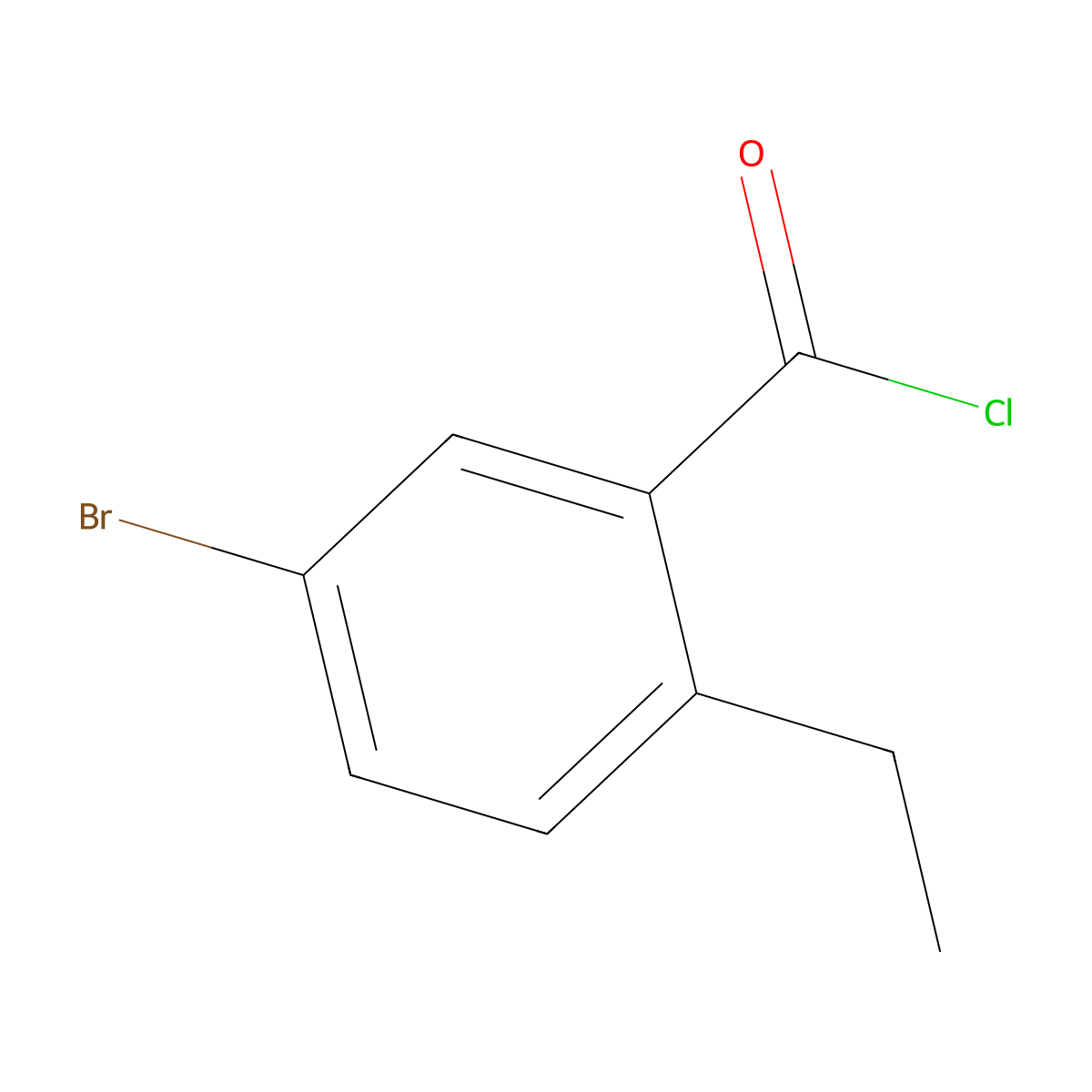 5-Bromo-2-ethylbenzoyl chloride molecular structure, CAS 439937-56-1