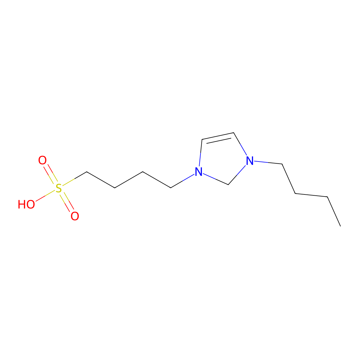 4-(3-Butyl-2,3-dihydro-1H-imidazol-1-yl)butane-1-sulphonic acid molecular structure, CAS 439937-61-8