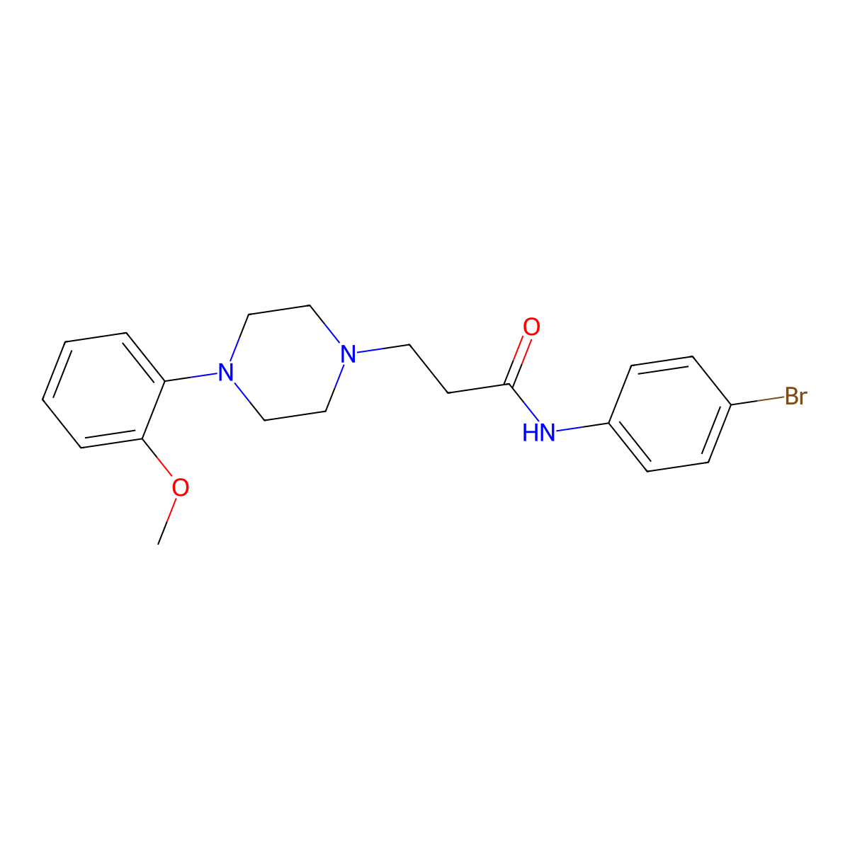 N-(4-bromophenyl)-3-[4-(2-methoxyphenyl)piperazin-1-yl]propanamide molecular structure, CAS 439939-27-2