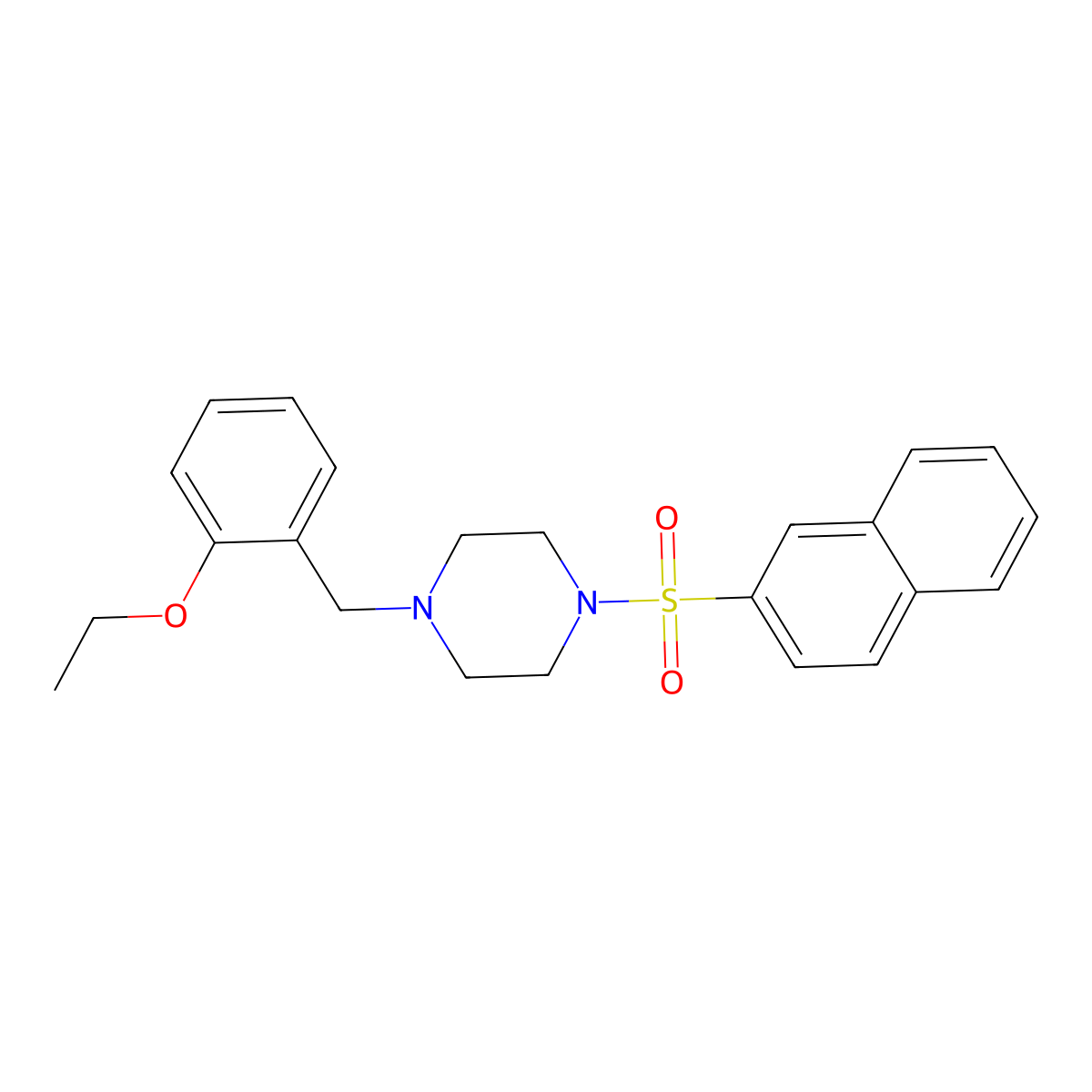 1-[(2-Ethoxyphenyl)methyl]-4-naphthalen-2-ylsulfonylpiperazine molecular structure, CAS 439939-39-6