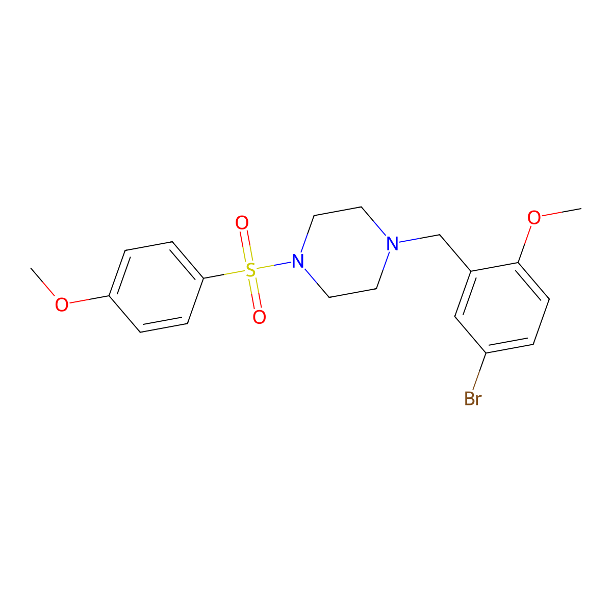 1-(5-Bromo-2-methoxybenzyl)-4-[(4-methoxyphenyl)sulfonyl]piperazine molecular structure, CAS 439939-64-7