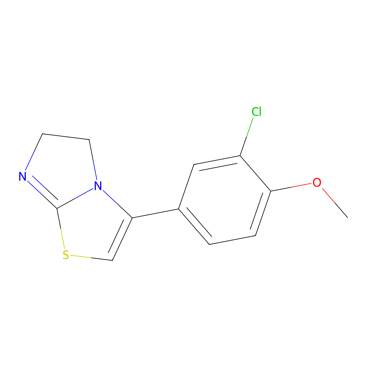 3-(3-Chloro-4-methoxyphenyl)-5,6-dihydroimidazo[2,1-b][1,3]thiazole molecular structure, CAS 439946-29-9