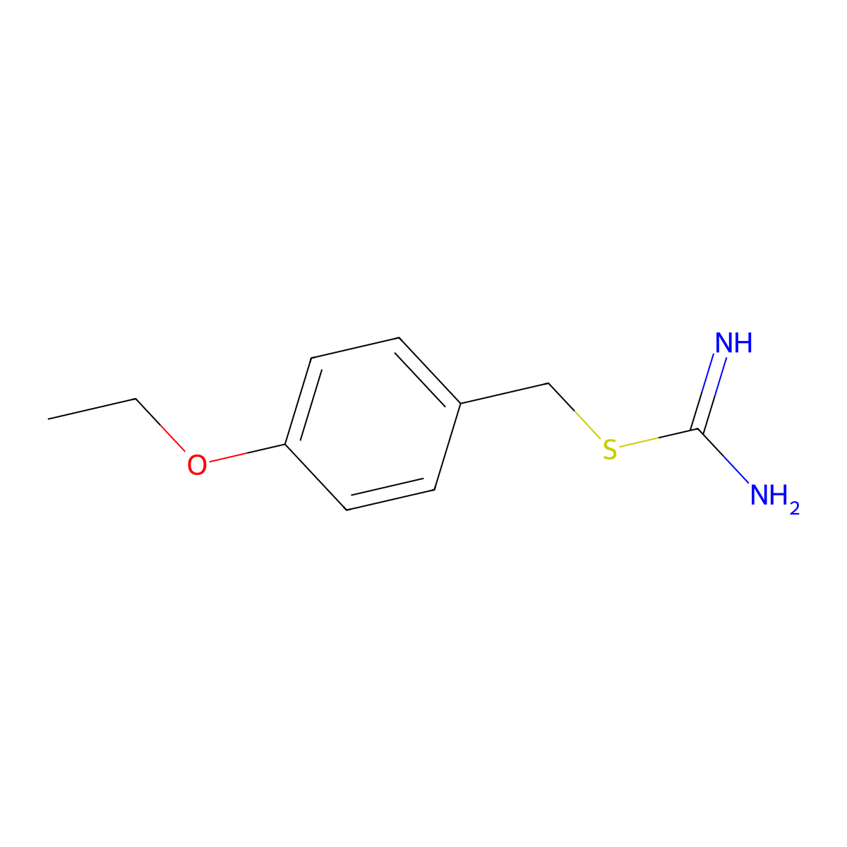 4-Ethoxybenzyl carbamimidothioate molecular structure, CAS 439946-30-2