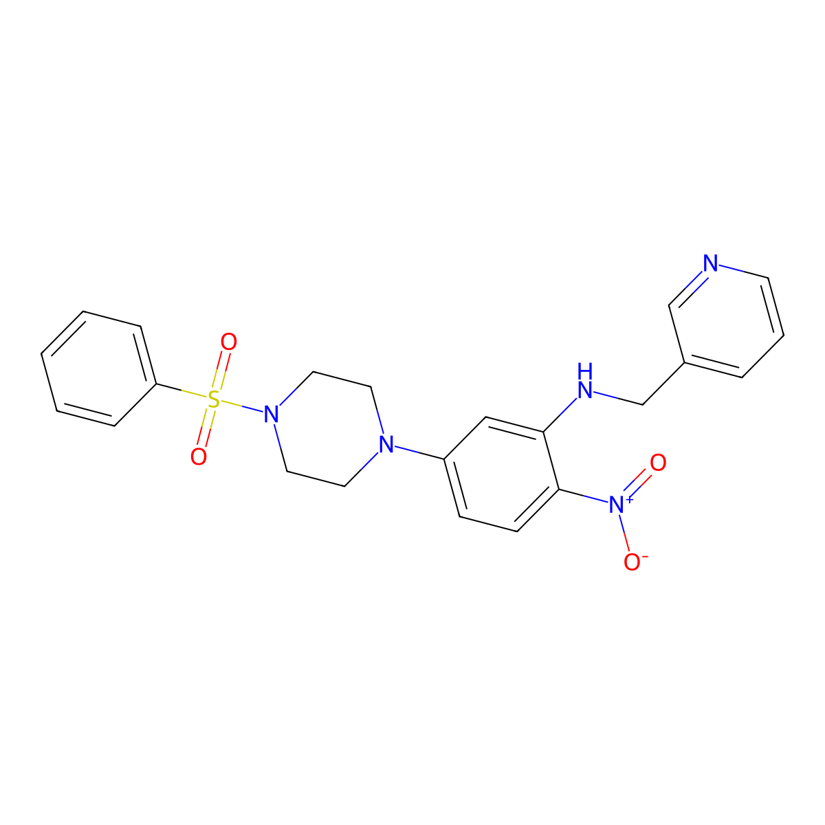 2-nitro-5-[4-(phenylsulfonyl)-1-piperazinyl]-N-(3-pyridinylmethyl)aniline molecular structure, CAS 439946-52-8
