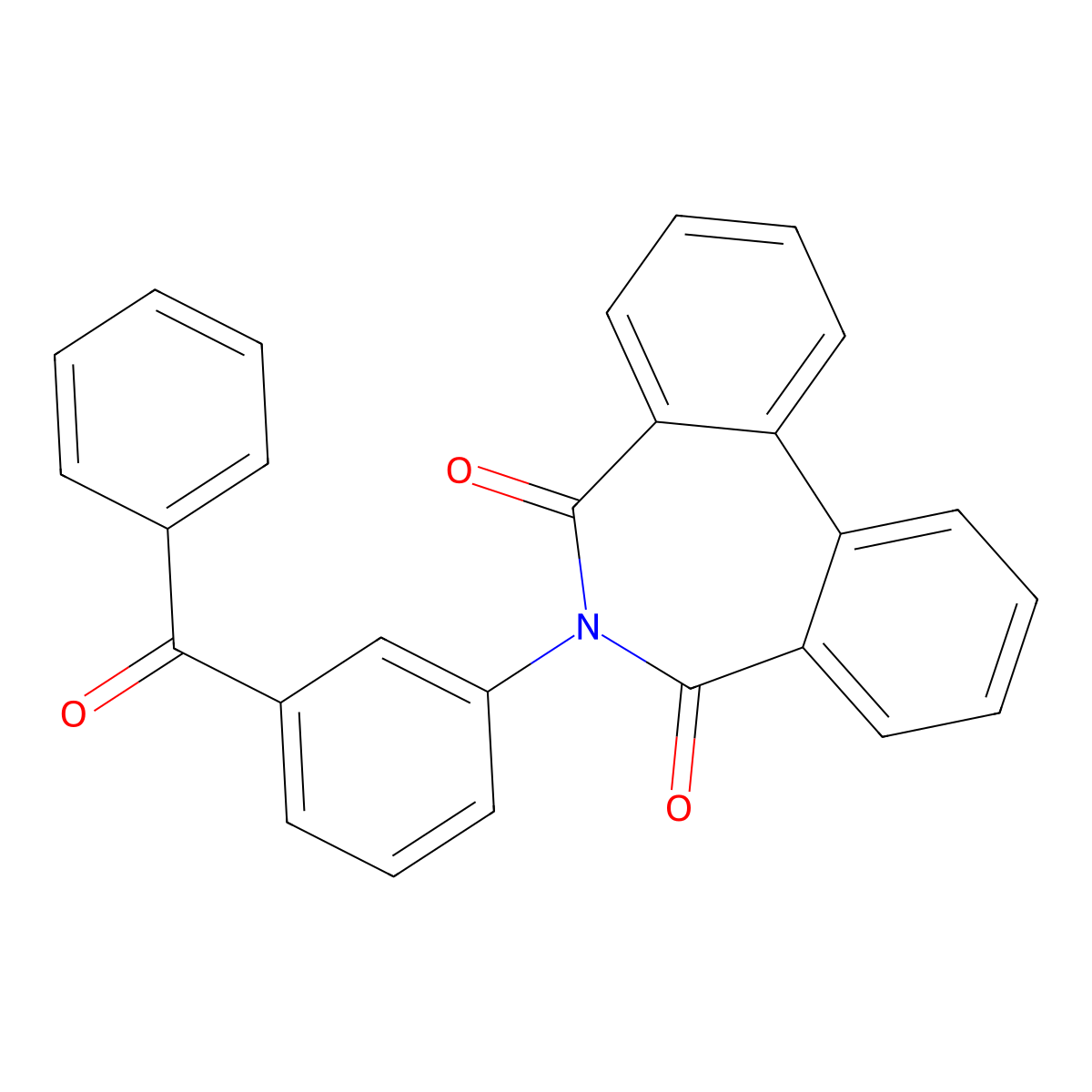 6-(3-benzoylphenyl)-5H-dibenzo[c,e]azepine-5,7(6H)-dione molecular structure, CAS 439947-11-2