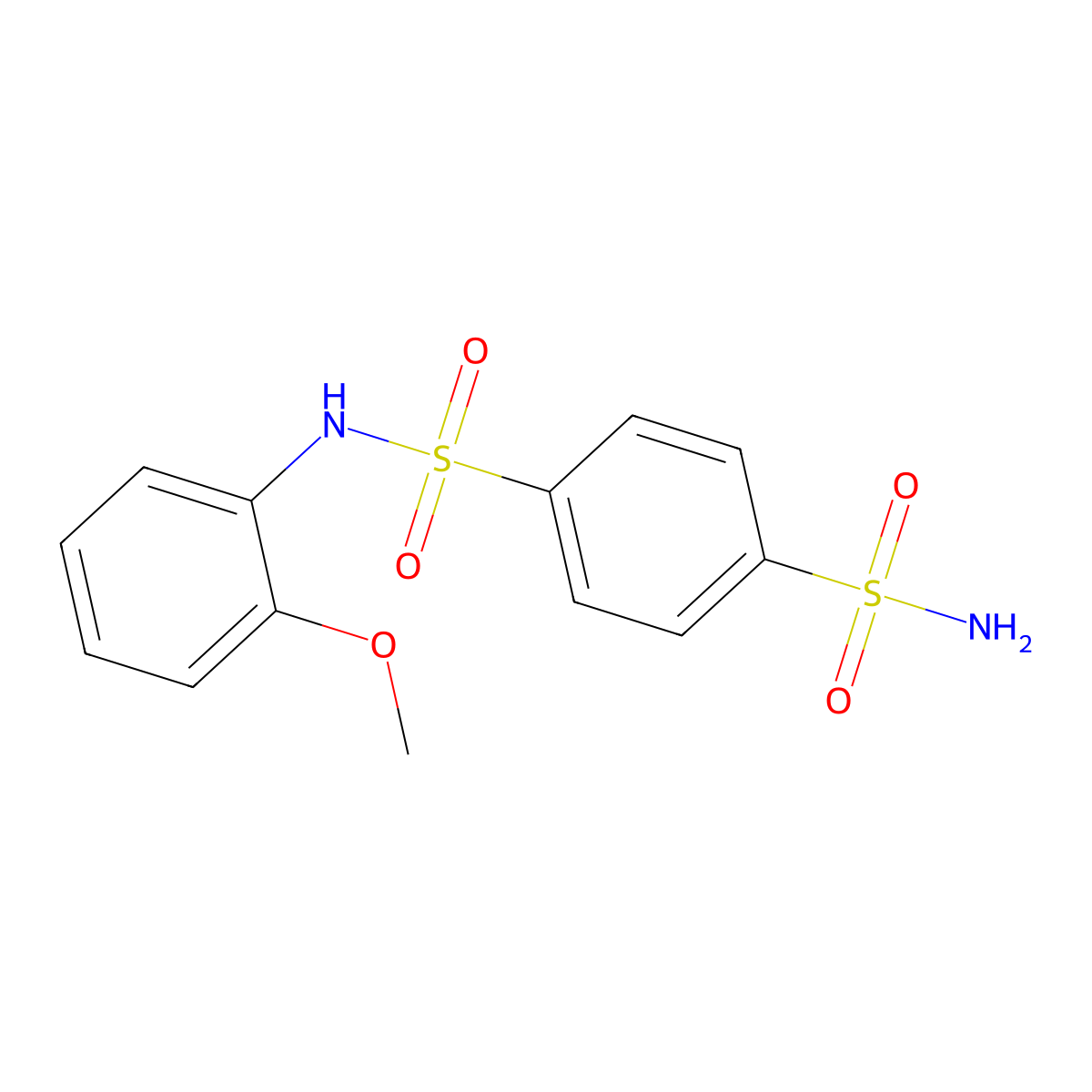 N-(2-methoxyphenyl)benzene-1,4-disulfonamide molecular structure, CAS 439947-26-9