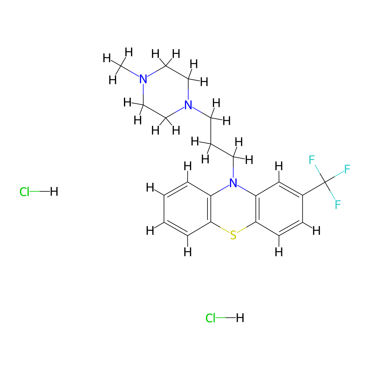 Trifluoperazine Hydrochloride molecular structure, CAS 440-17-5