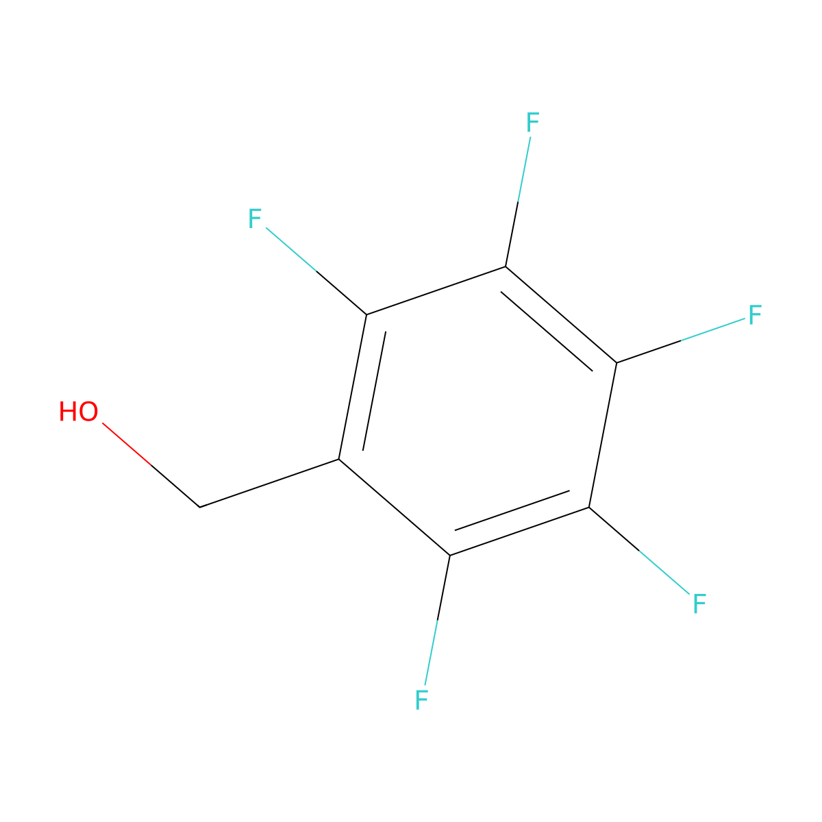 2,3,4,5,6-Pentafluorobenzyl Alcohol molecular structure, CAS 440-60-8