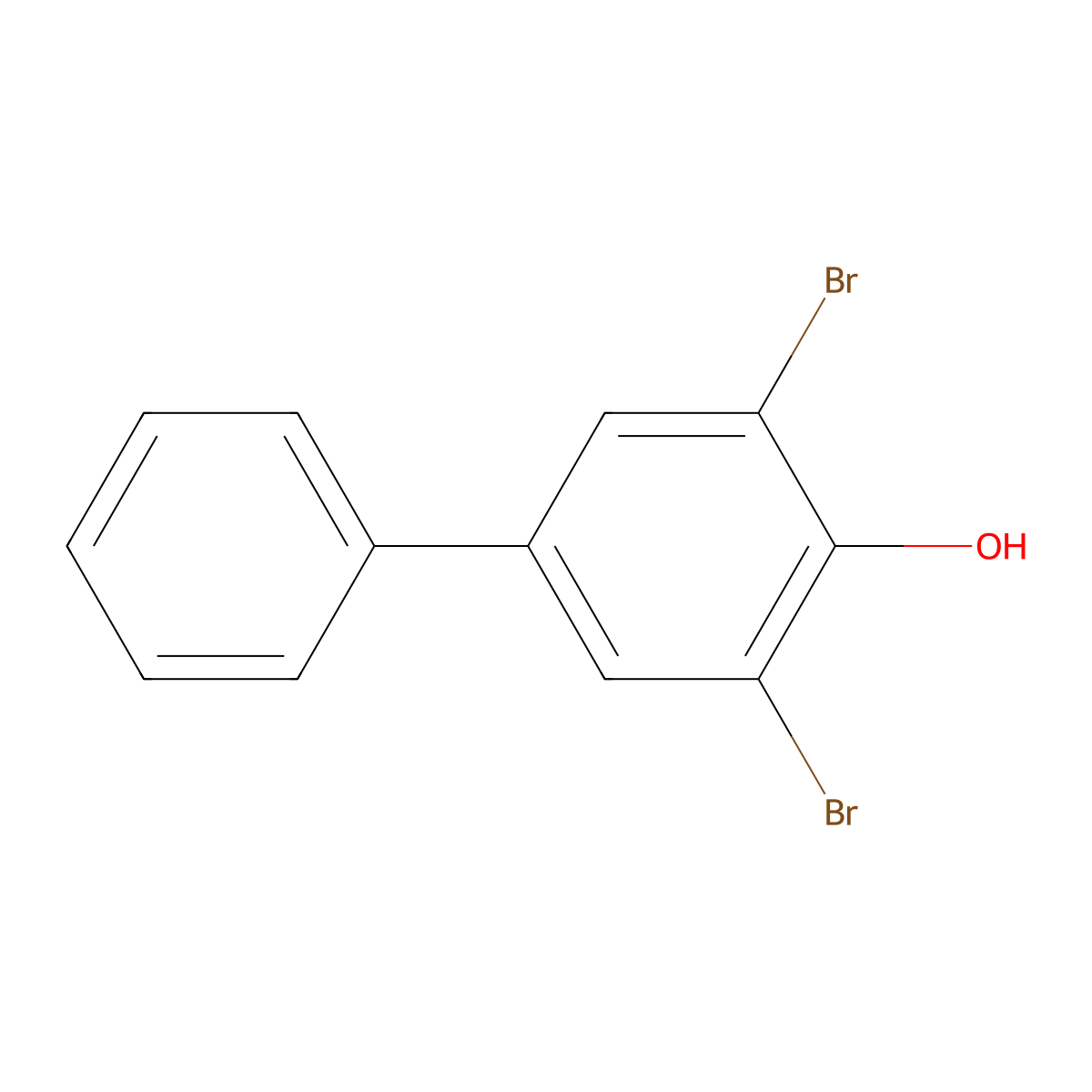 2,6-Dibromo-4-phenylphenol molecular structure, CAS 4400-05-9