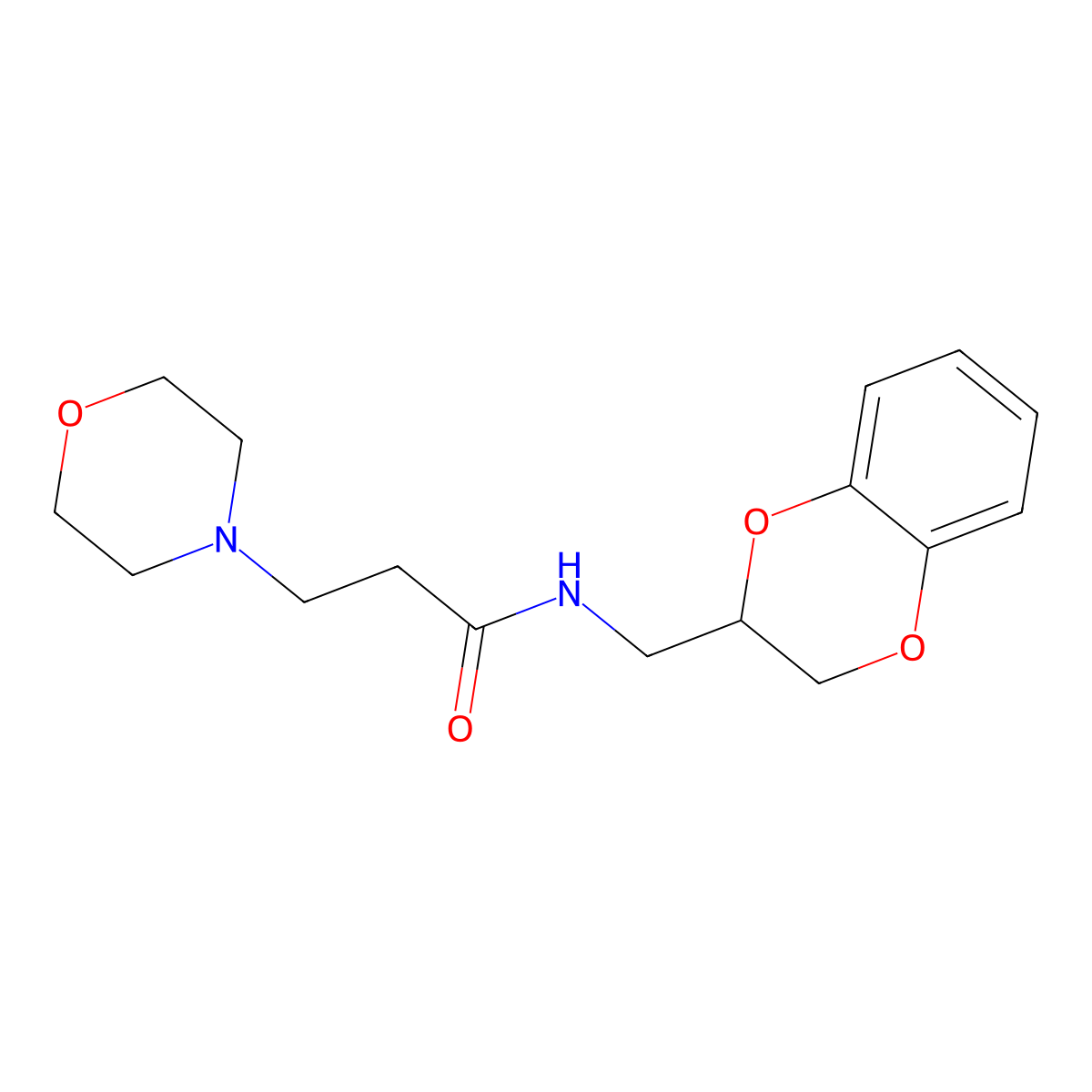 N-(2,3-dihydro-1,4-benzodioxin-3-ylmethyl)-3-morpholin-4-ylpropanamide molecular structure, CAS 440087-42-3
