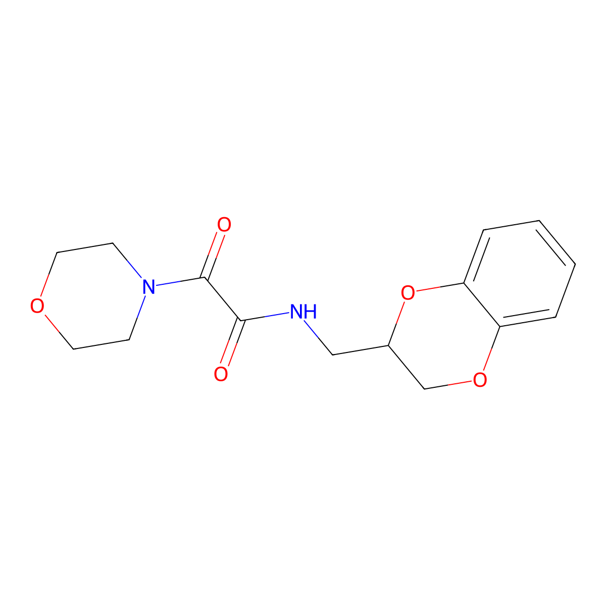 N-(2,3-dihydro-1,4-benzodioxin-3-ylmethyl)-2-morpholin-4-yl-2-oxoacetamide molecular structure, CAS 440087-45-6