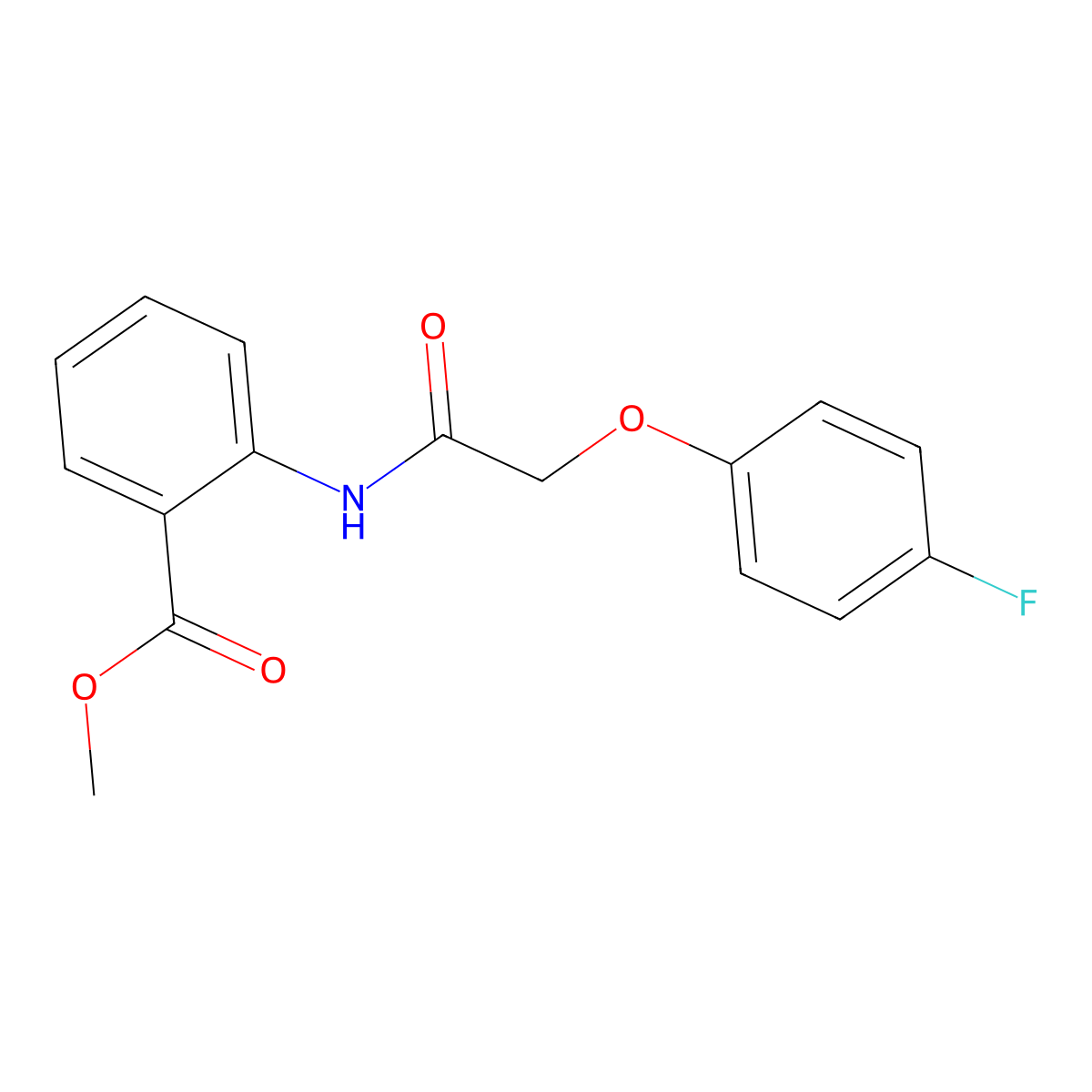 Methyl 2-{[(4-fluorophenoxy)acetyl]amino}benzoate molecular structure, CAS 440088-20-0