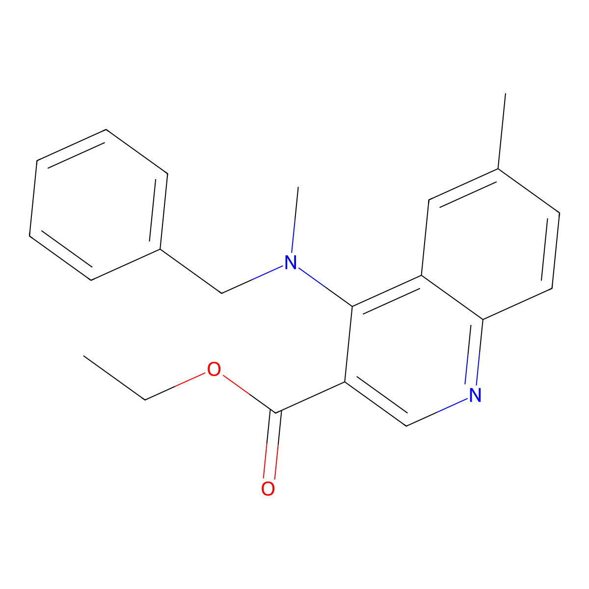Ethyl 4-[benzyl(methyl)amino]-6-methylquinoline-3-carboxylate molecular structure, CAS 440090-76-6