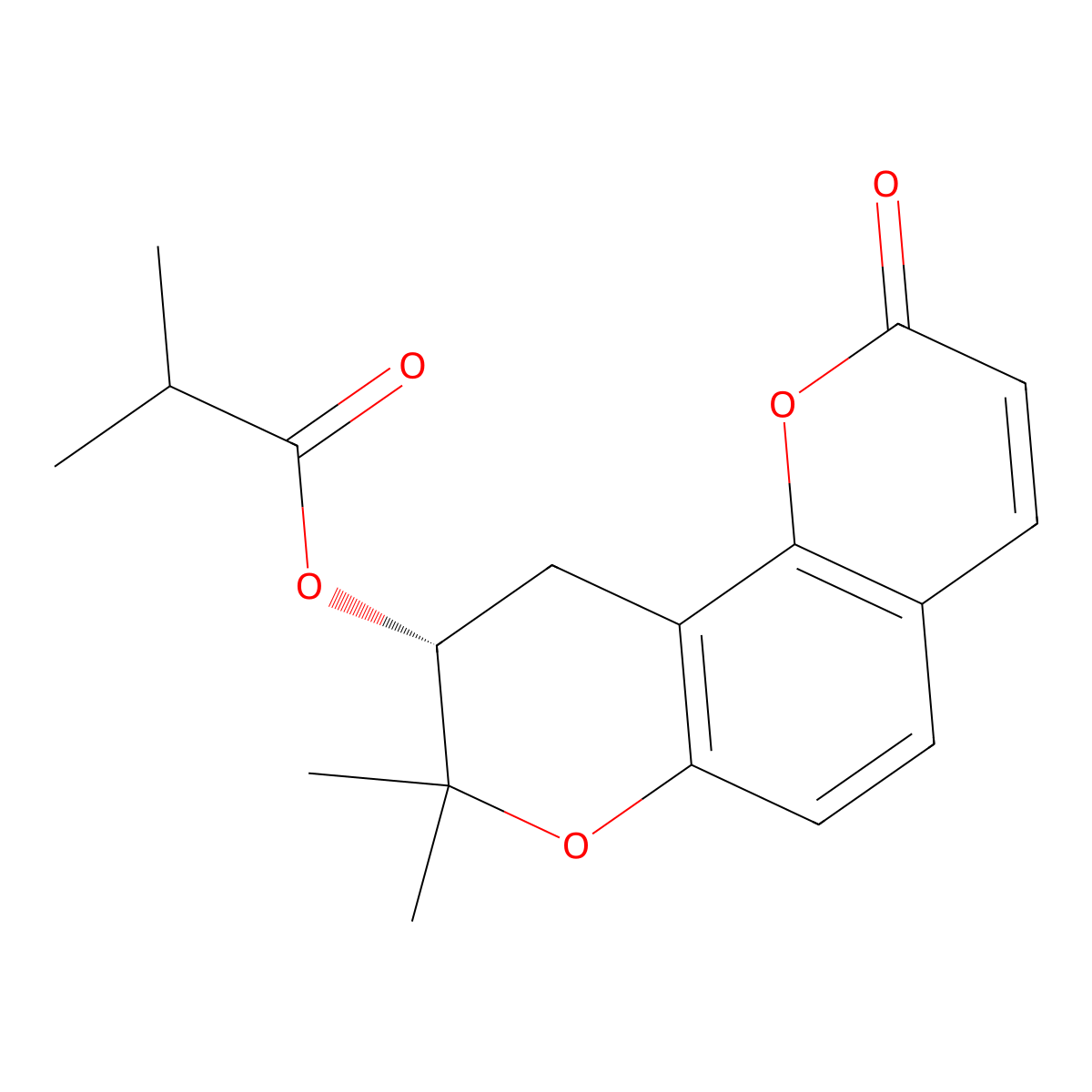 (R)-O-isobutyroyllomatin molecular structure, CAS 440094-38-2
