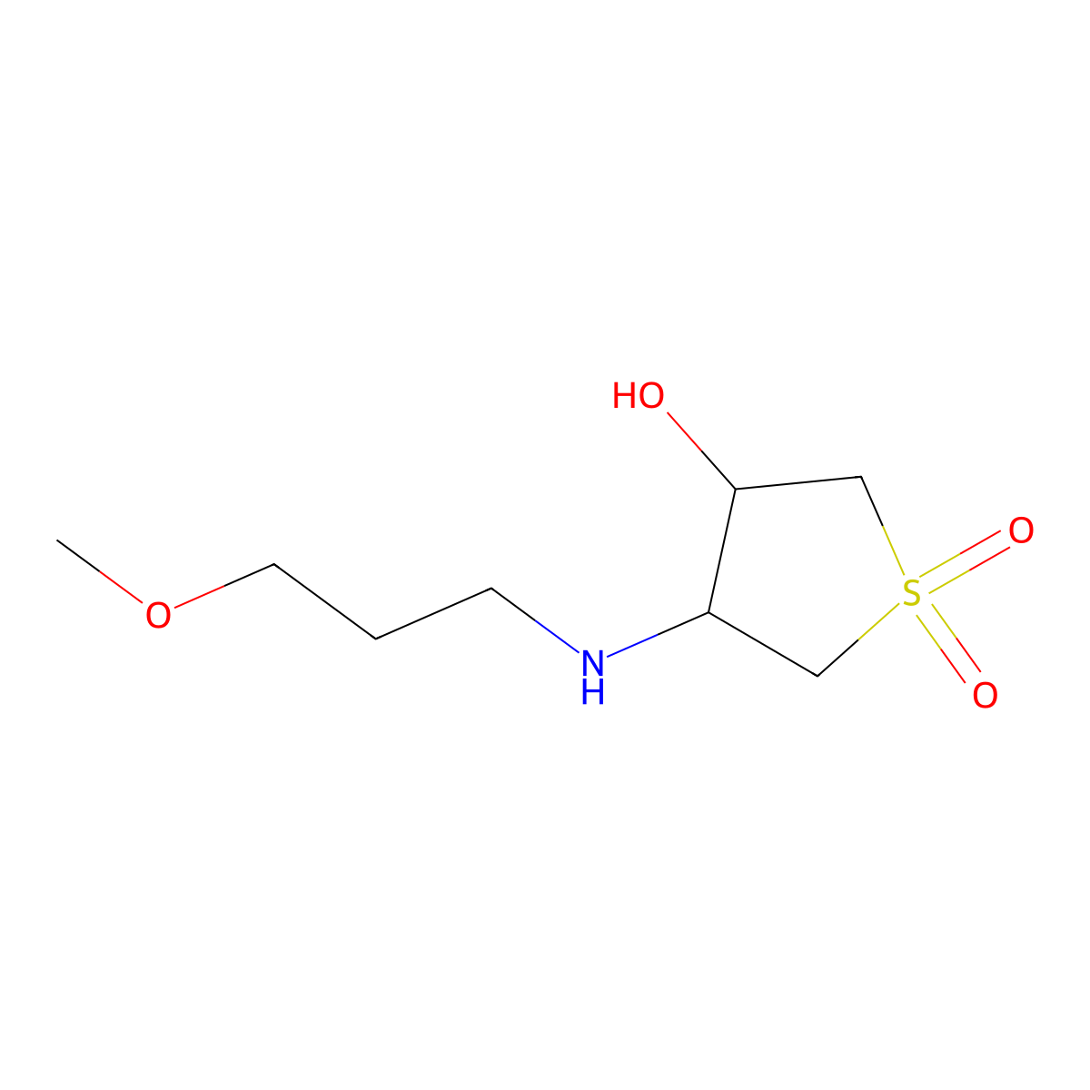 4-(3-Methoxypropylamino)-1,1-dioxothiolan-3-ol molecular structure, CAS 440095-90-9