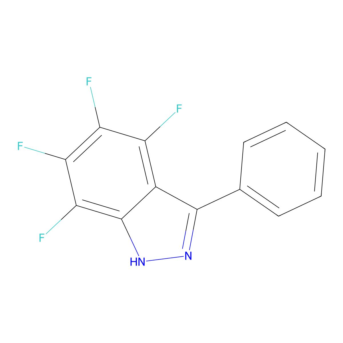 4,5,6,7-tetrafluoro-3-phenyl-1H-indazole molecular structure, CAS 440096-20-8