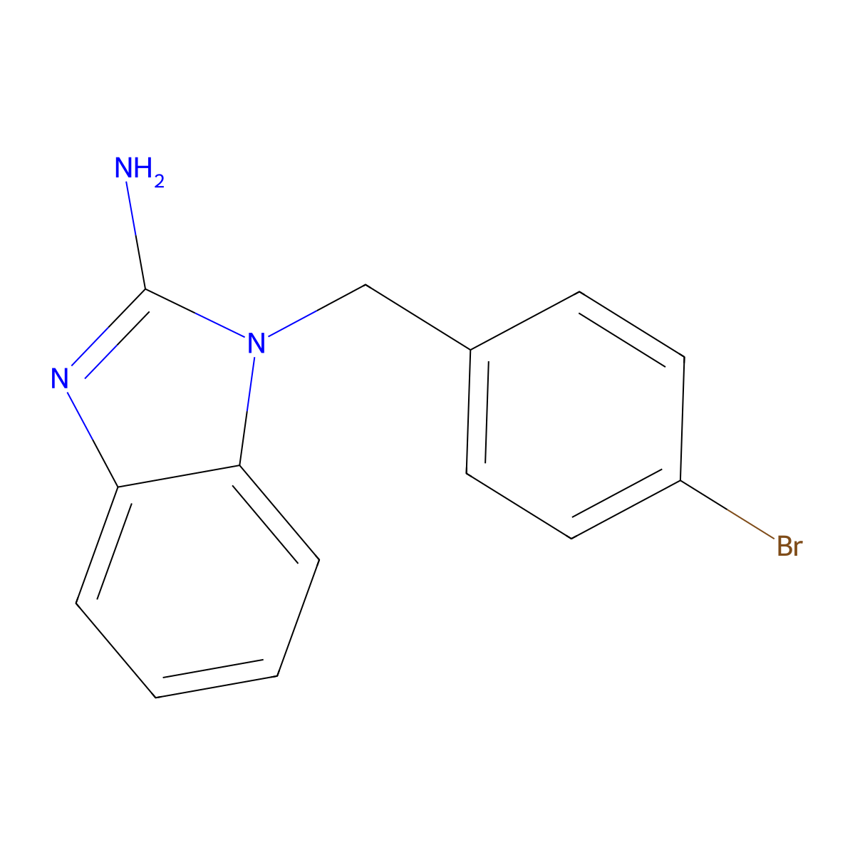 1-(4-bromobenzyl)-1H-benzimidazol-2-amine molecular structure, CAS 440097-87-0