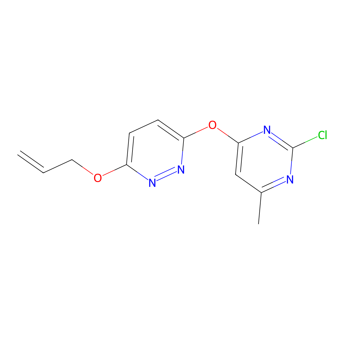 3-(Allyloxy)-6-[(2-chloro-6-methyl-4-pyrimidinyl)oxy]pyridazine molecular structure, CAS 440098-54-4