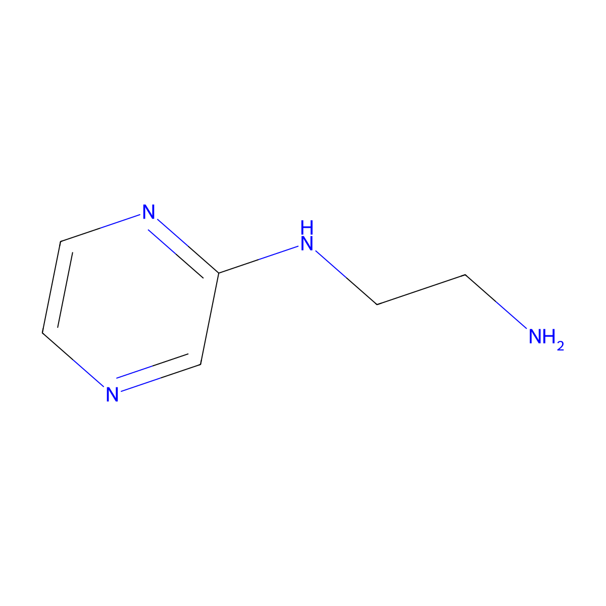 N-(2-aminoethyl)pyrazin-2-amine molecular structure, CAS 440102-26-1