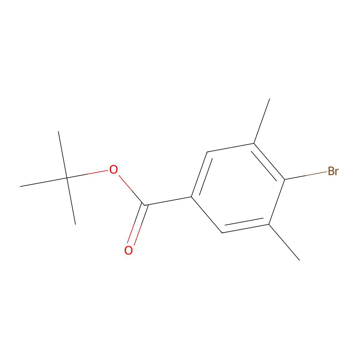 Tert-butyl 4-bromo-3,5-dimethylbenzoate molecular structure, CAS 440105-29-3