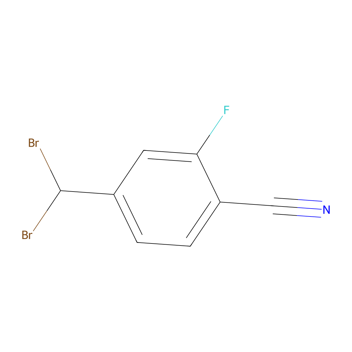 4-(Dibromomethyl)-2-fluorobenzonitrile molecular structure, CAS 440105-58-8