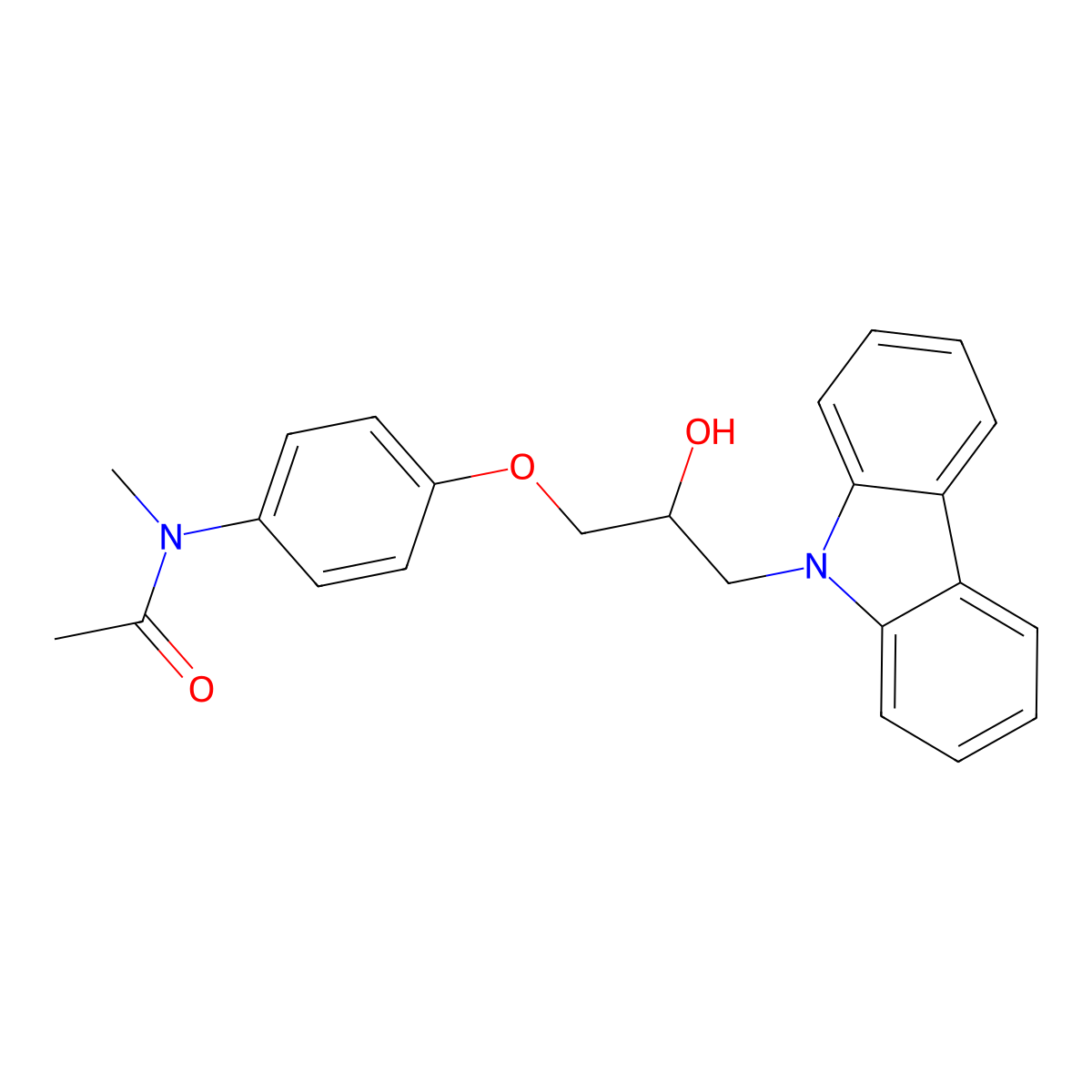 N-{4-[3-(9H-carbazol-9-yl)-2-hydroxypropoxy]phenyl}-N-methylacetamide molecular structure, CAS 440109-16-0