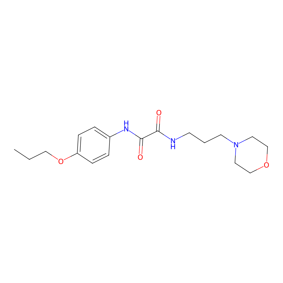 N-(3-morpholin-4-ylpropyl)-N'-(4-propoxyphenyl)oxamide molecular structure, CAS 440109-39-7