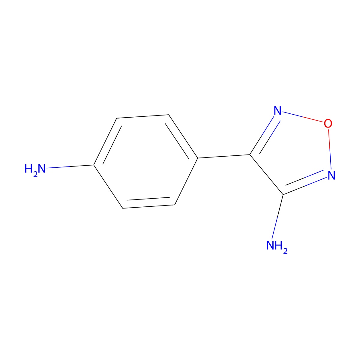 4-(4-Aminophenyl)-1,2,5-oxadiazol-3-amine molecular structure, CAS 440110-71-4