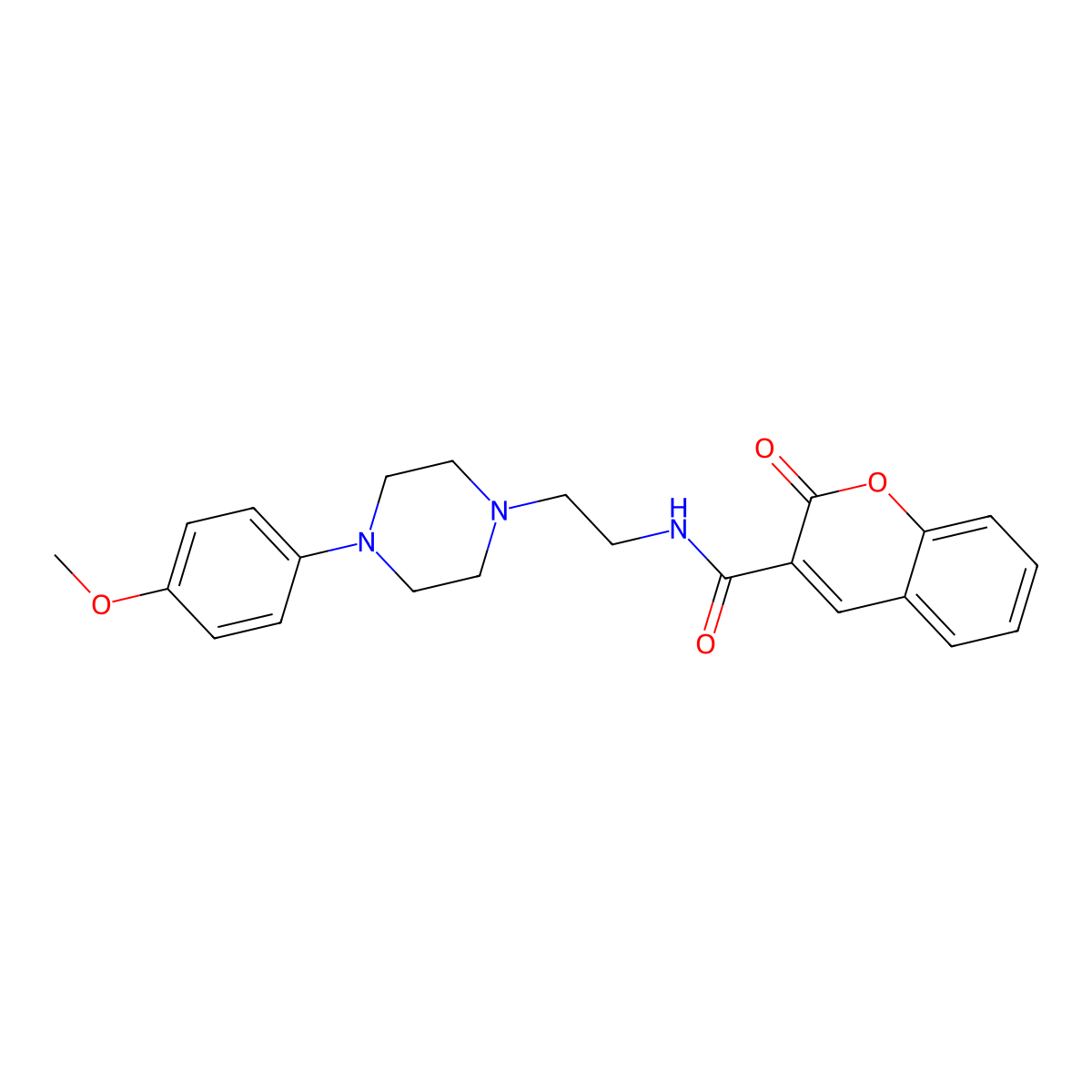N-{2-[4-(4-methoxyphenyl)piperazin-1-yl]ethyl}-2-oxo-2H-chromene-3-carboxamide molecular structure, CAS 440117-73-7