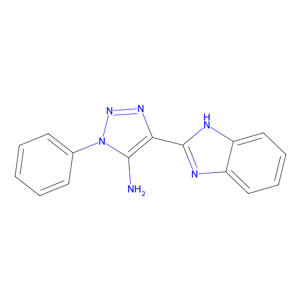 4-(1H-benzimidazol-2-yl)-1-phenyl-1H-1,2,3-triazol-5-amine molecular structure, CAS 440119-29-9