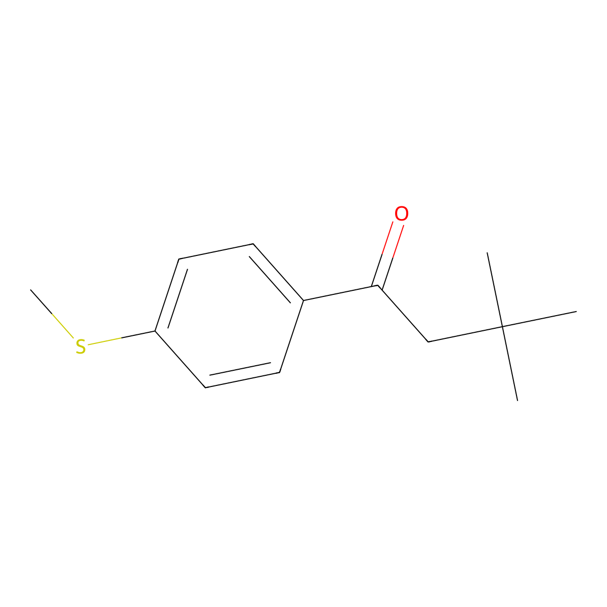 3,3-Dimethyl-4'-thiomethylbutyrophenone molecular structure, CAS 440121-15-3
